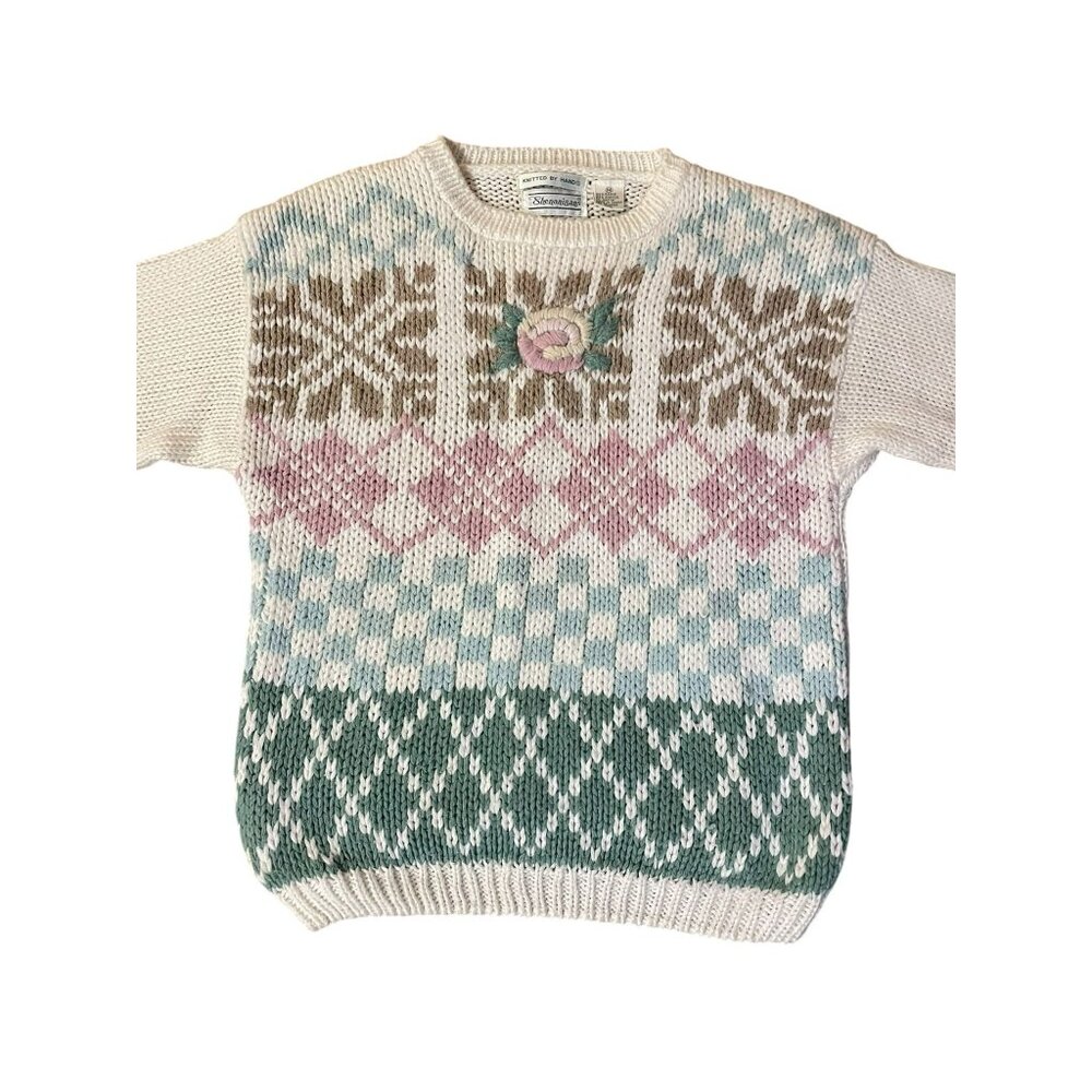 Vintage Shenanigans Sweater Womens M Used Knitted by Hand - Picture 5 of 16